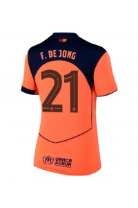Barcelona Frenkie de Jong #21 Jalkapallovaatteet Naisten Kolmaspaita 2025-26 Lyhythihainen